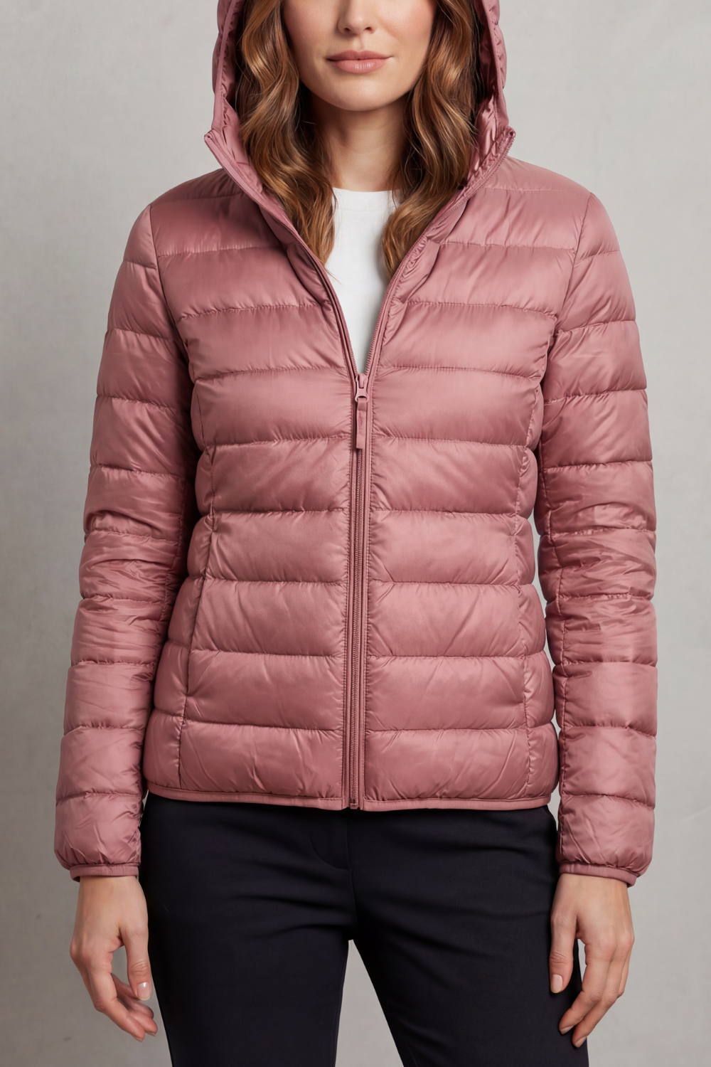 Women's lightweight packable hooded puffer jacket - view 13