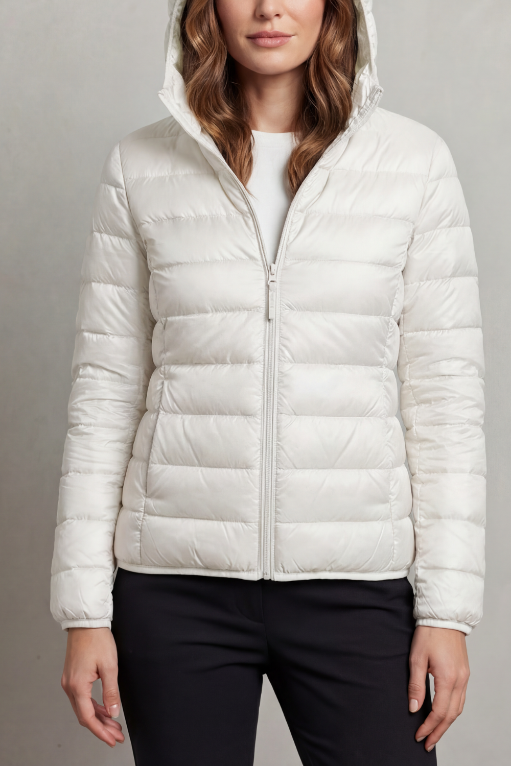 Women's lightweight packable hooded puffer jacket - view 23