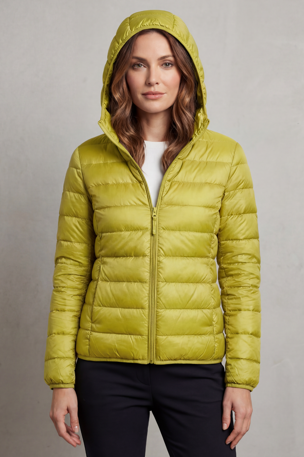 Women's lightweight packable hooded puffer jacket - view 30