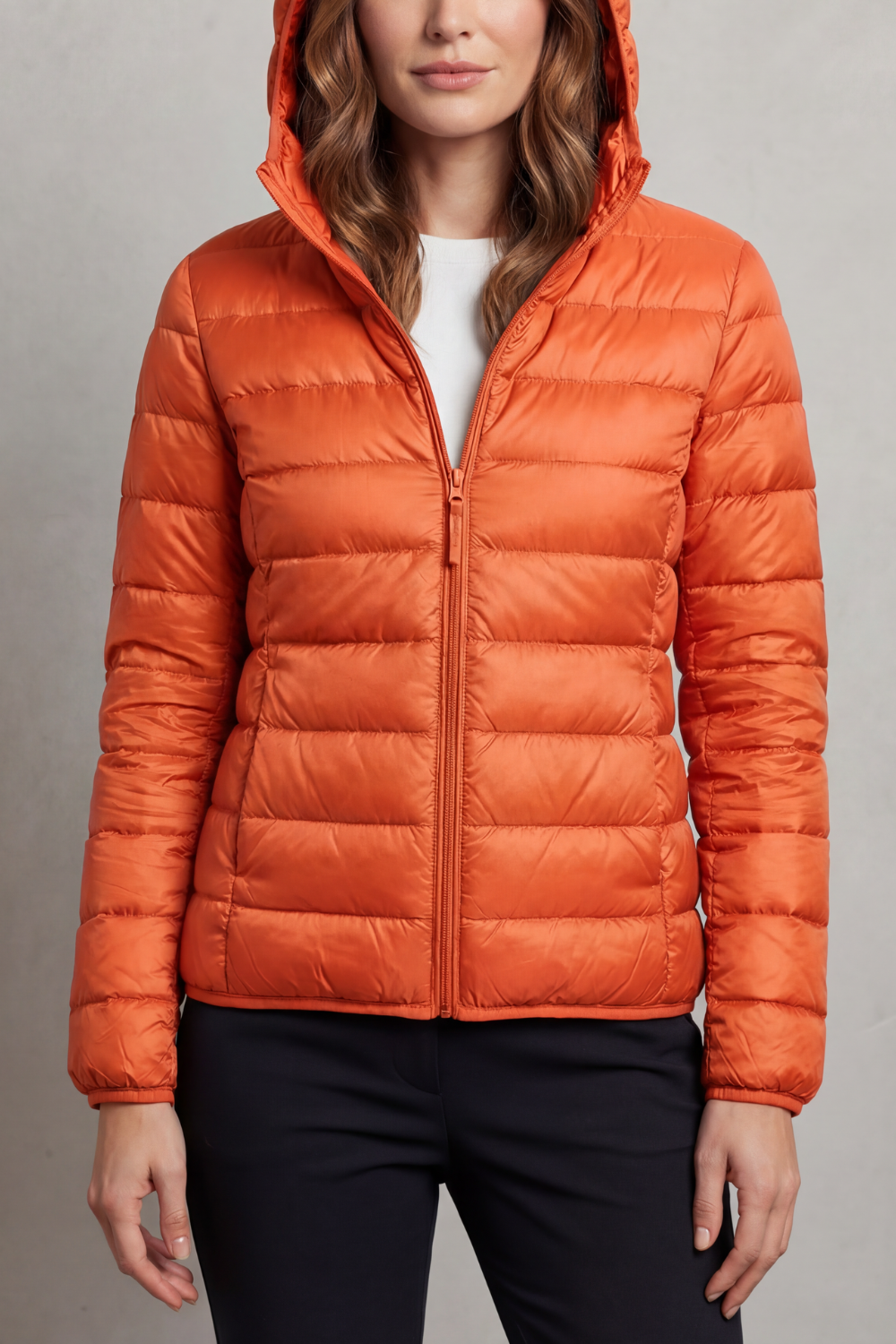 Women's lightweight packable hooded puffer jacket - view 17