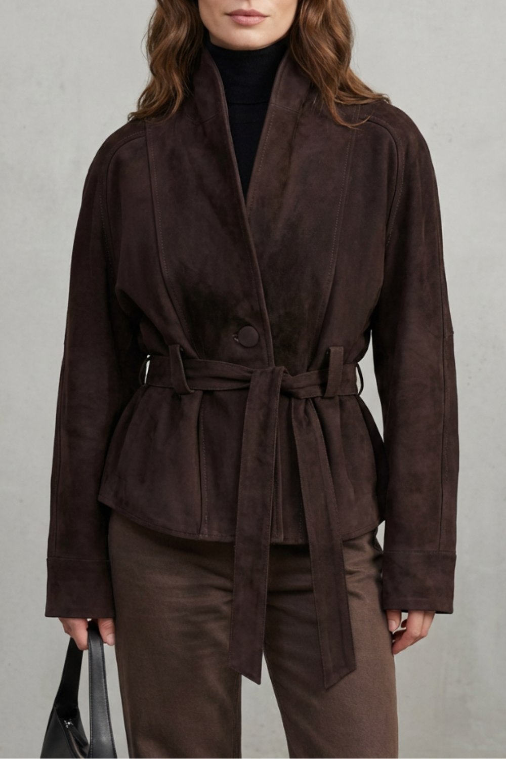 Women's cropped wool-blend double-breasted jacket - view 4