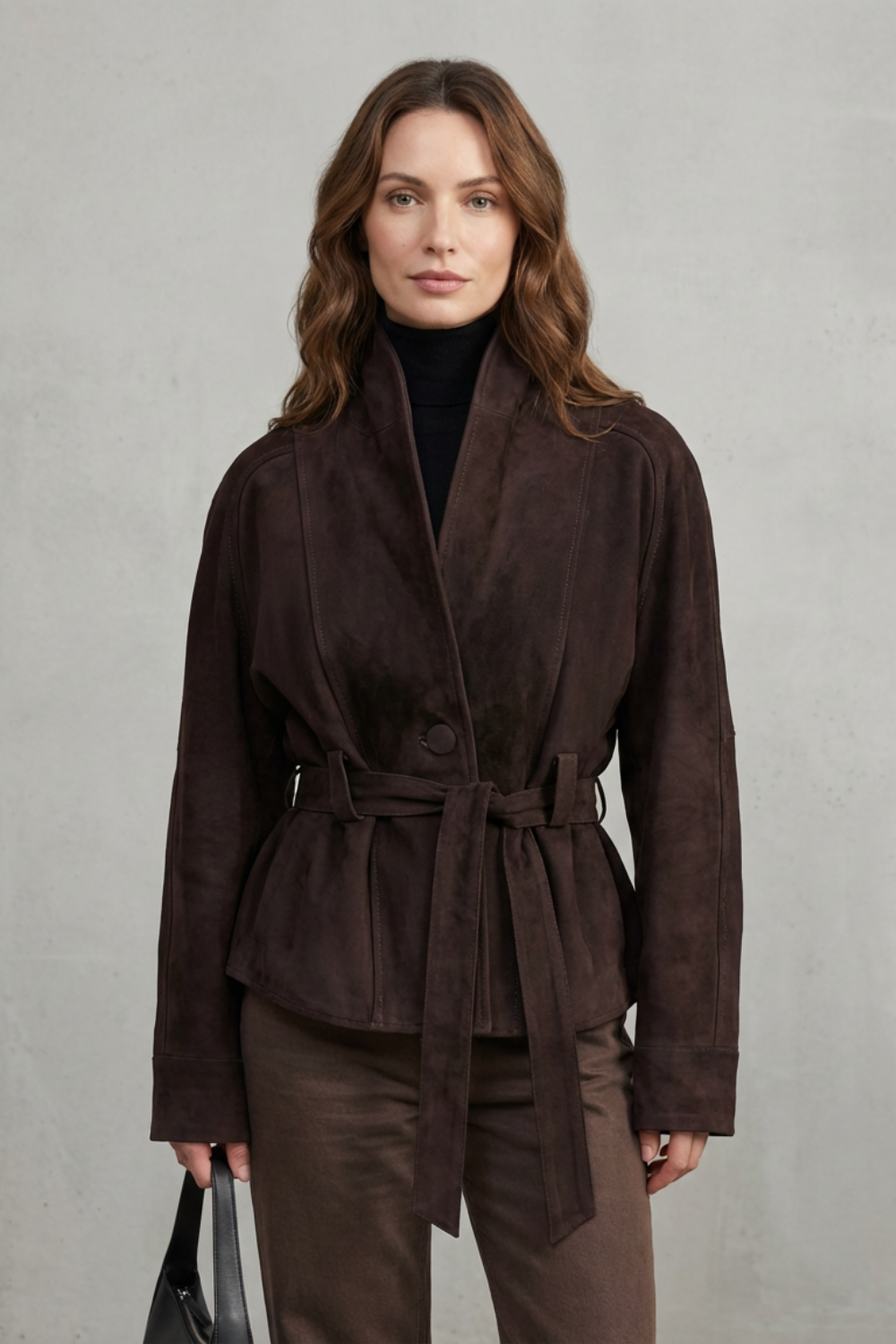 Women's cropped wool-blend double-breasted jacket
