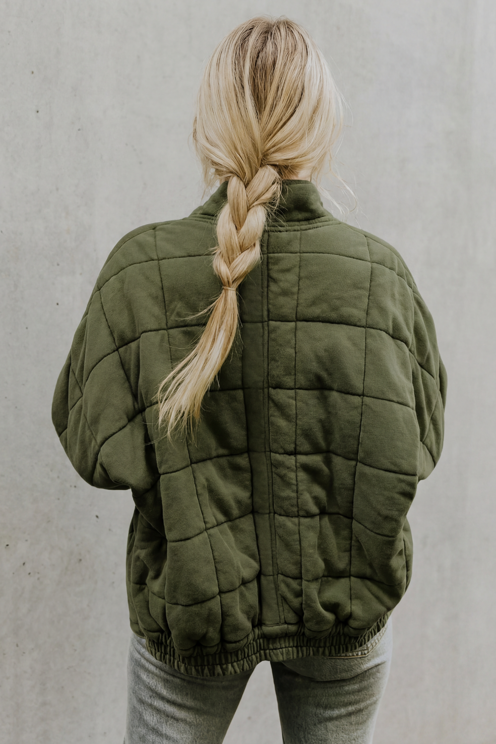 Women's quilted jacket with high collar - view 2