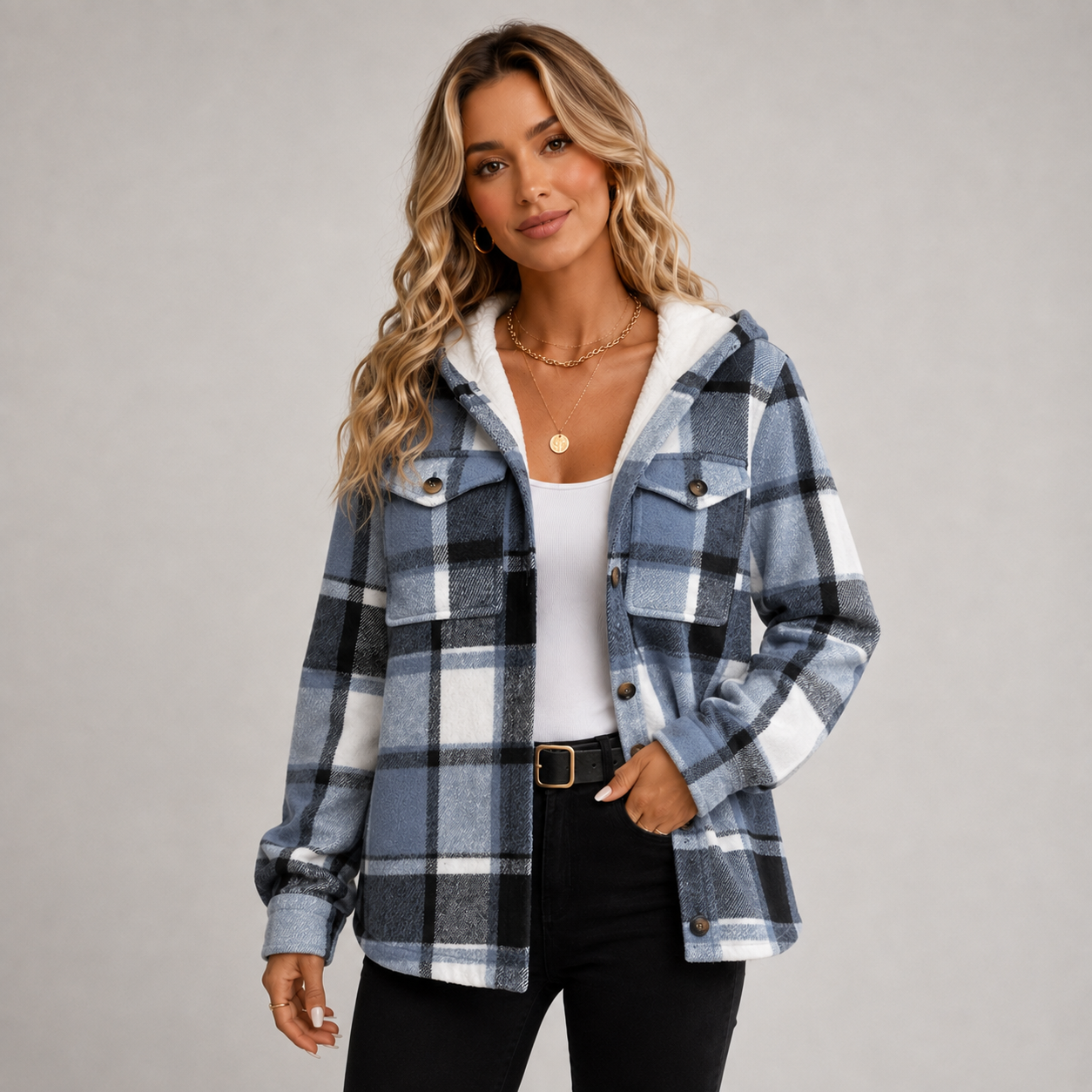 Women's hooded fleece coat - view 5