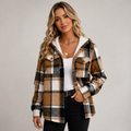 Women's hooded fleece coat