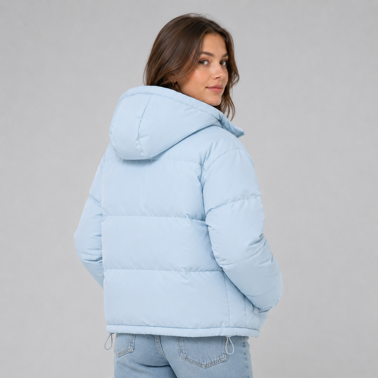 Unisex hooded cotton puffer jacket - view 2