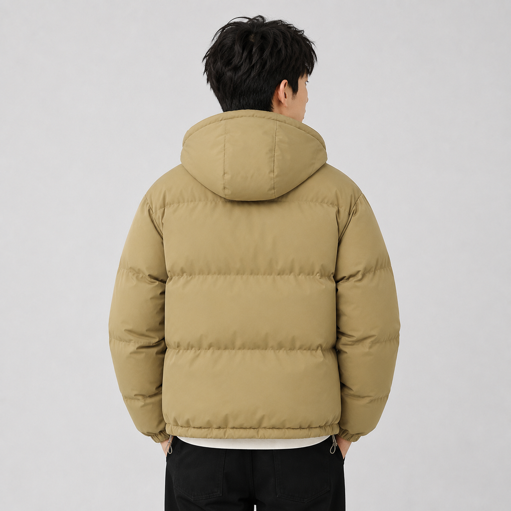 Unisex hooded cotton puffer jacket - view 6
