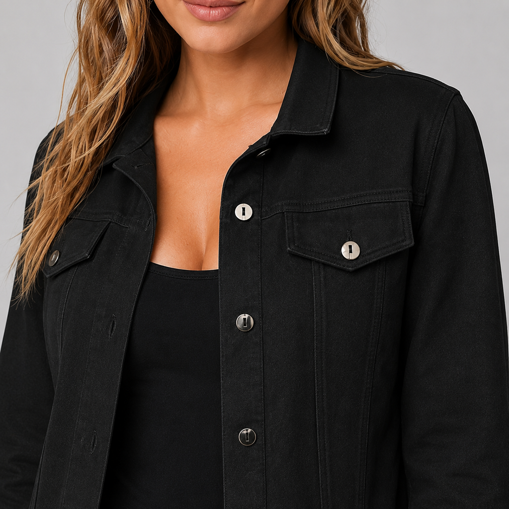 Women's suede-look trucker jacket - view 4